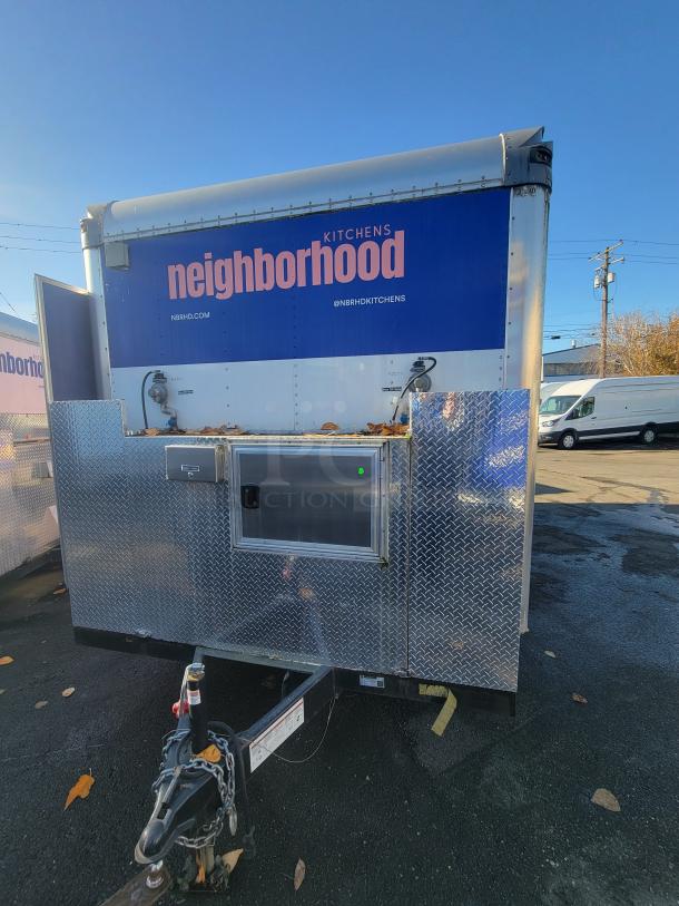 High-end 2021 16' Quality food trailer from Neighborhood Kitchens, equipped with Vulcan & Arctic Air. Turn-key, excellent condition.