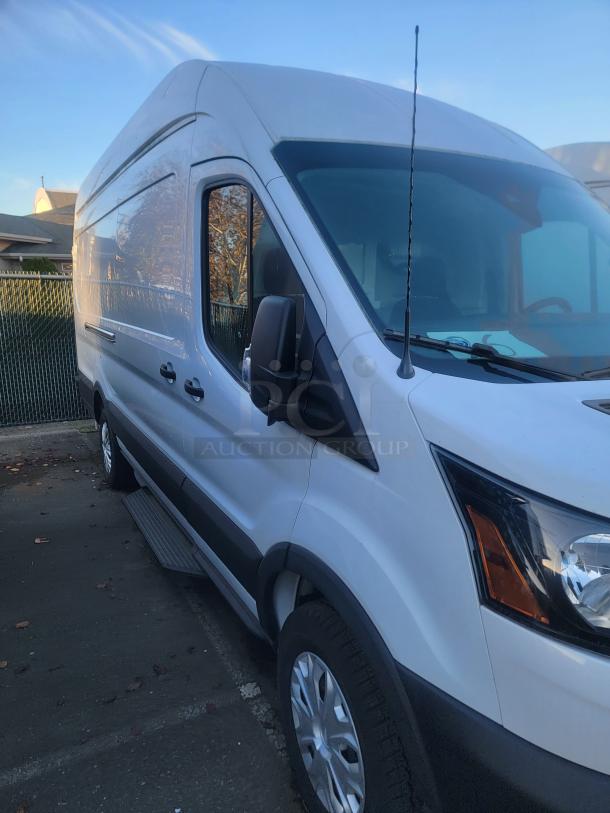 2020 Ford Transit 350 Cargo Van, High Roof, low mileage 2,212 mi, SRW, V6 engine, clean cargo area, factory partition.