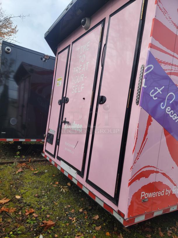 2021 SDG 8.5' x 20' food trailer with eye-catching wrap, "Time to Treat Yourself" slogan. Ready for high-volume dessert sales.