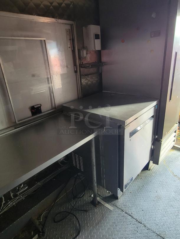 2021 Quality 16-Foot Kitchen Vessel, stainless steel prep space, commercial equipment, dual-axle, ready for immediate use.