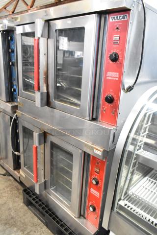 Vulcan VC6GD stainless steel convection ovens with view-through doors, metal racks, and thermostatic controls.