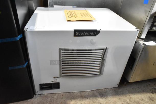 Brand new Scotsman MC0330MA-1A Prodigy Elite 30" ice machine, 400 lb capacity, minor scratches, visible front vent, 1 phase.