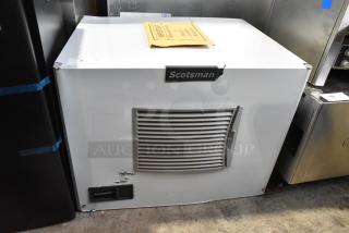 Brand new Scotsman MC0330MA-1A Prodigy Elite 30" ice machine, 400 lb capacity, minor scratches, visible front vent, 1 phase.