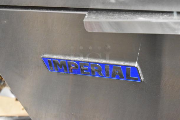 Imperial IFS-75 stainless steel deep fat fryer, brand logo visible, scratch and dent, 175,000 BTU, natural gas.