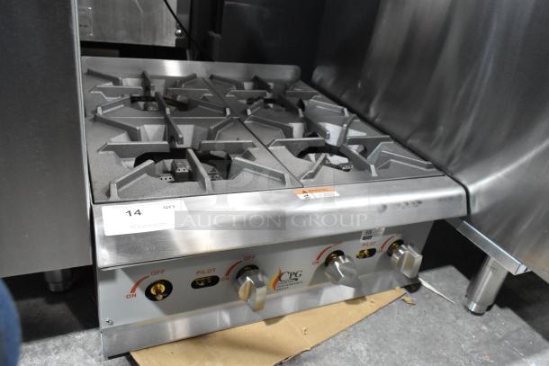BRAND NEW CPG R-CPG-24-NL 4 Burner Stainless Steel Natural Gas Range, 88,000 BTU, Scratch and Dent Condition.