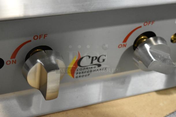 BRAND NEW SCRATCH AND DENT! 2025 CPG R-CPG-24-NL stainless steel commercial 4 burner gas range, model 351RCPG24NL, 88,000 BTU.