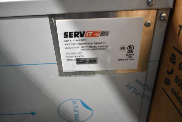 BRAND NEW 2025 ServIt 423WDNFS1 stainless steel single drawer warmer, 120V, 1 phase. Scratch and dent condition.