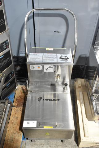 BRAND NEW 2024 Fryclone 259OFM85 Stainless Steel 85 lb. Portable Fryer Oil Filter Machine with 2-Way Pump on Casters.