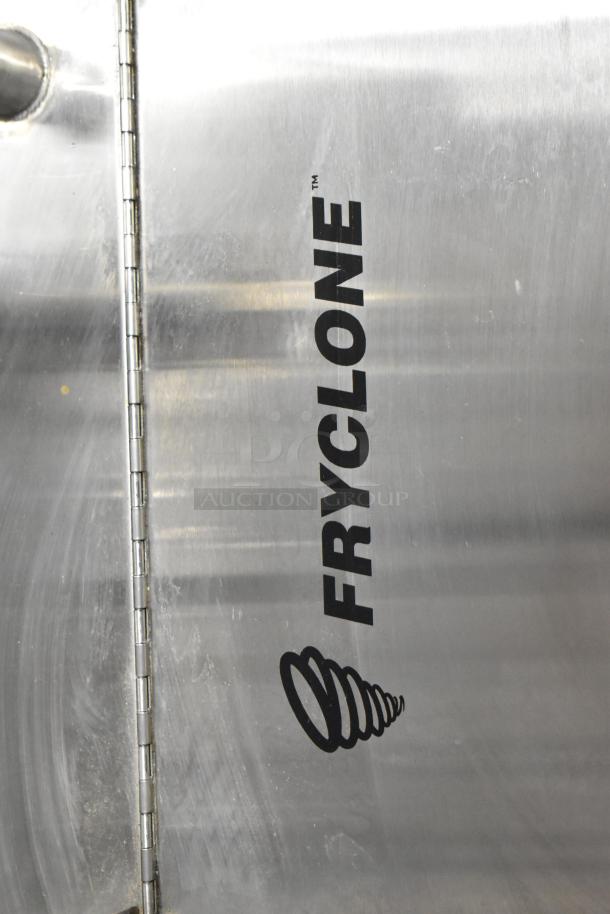 BRAND NEW Fryclone 259OFM85 stainless steel fryer oil filter machine, 85 lb capacity, with visible logo marking.