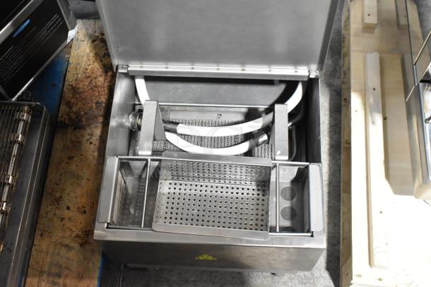 Brand new Fryclone 259OFM85 fryer oil filter machine, 85 lb. capacity, stainless steel, commercial casters, 120V, 1 phase.