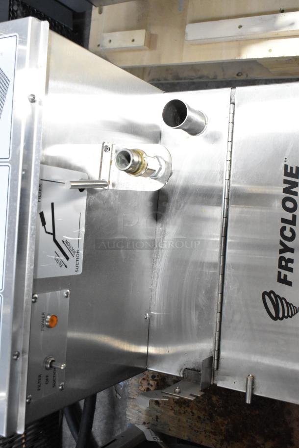 BRAND NEW 2024 Fryclone 259OFM85 stainless steel fryer oil filter machine with 2-way pump, on commercial casters.