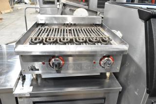 Star Max stainless steel commercial countertop electric griddle with dual control knobs, in used condition.
