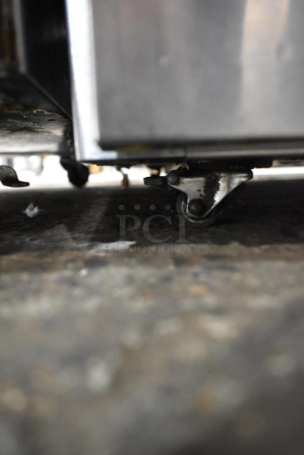 2019 Delfield 406P-STAR2 stainless steel undercounter cooler on commercial casters, 115 volts, 1 phase.