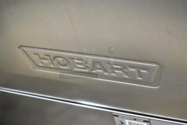 2023 Hobart LXER stainless steel commercial undercounter dishwasher, 120/208-240V, 1 phase, embossed Hobart logo.