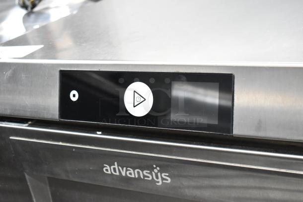 Hobart LXNR stainless steel undercounter dishwasher, features digital controls, Advansys branding, 120/208-240V, 1 phase.