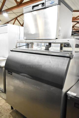 2024 Follett HMC1410WBT stainless steel nugget ice machine on Ice-O-Matic bin. 208-230V, 1 phase, commercial use.