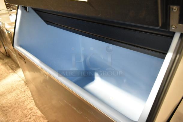 2024 Follett HMC1410WBT stainless steel nugget ice machine on Ice-O-Matic bin, 208-230V, 1 phase, pristine condition.