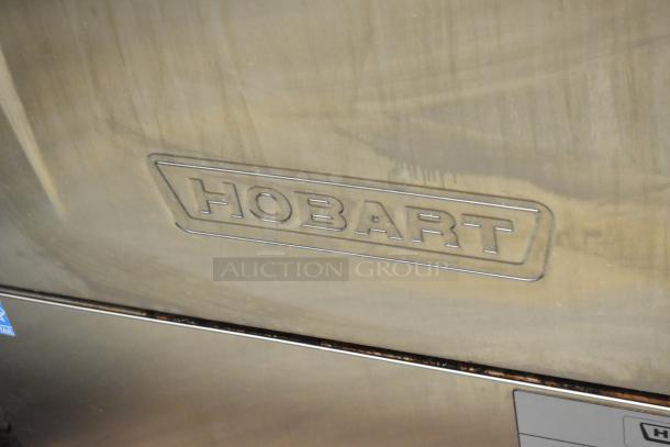 2024 Hobart LXNH stainless steel undercounter dishwasher, embossed logo, 120/208-240V, 1 phase, commercial use.