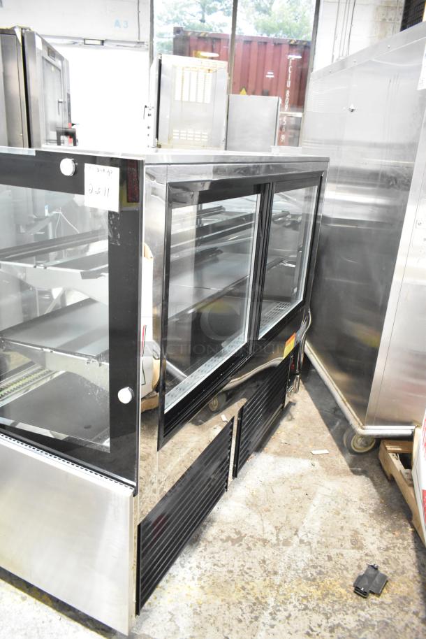 Yukon YRDC-FG-60 stainless steel deli display case, floor style, 115V, 1 phase, glass front, used condition.