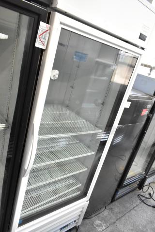 2021 True TSCI-600R-G-PH single door cooler with glass front and poly-coated racks. 115V, 1 phase. Excellent condition.