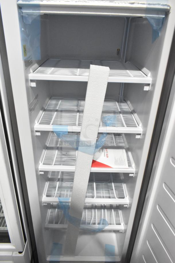 Brand new Frigidaire Gallery FGFRF699 stainless steel freezer. Single door, scratch and dent model, 115V, 1 phase.