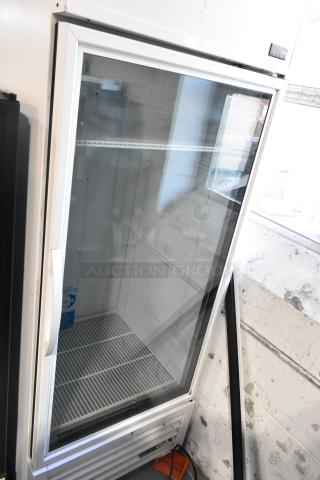 2021 True TSCI-600R-G-PH metal reach-in cooler with glass door and poly-coated racks, 115V, 1 phase.