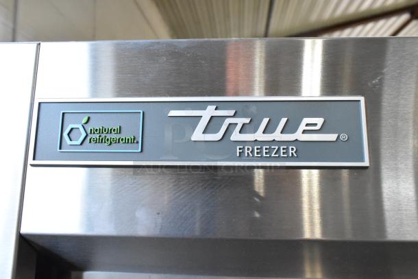 2024 True T-19F-HC stainless steel commercial freezer label, featuring natural refrigerant.