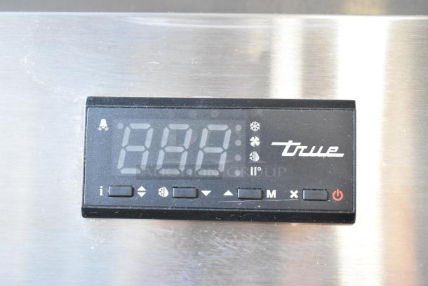 "True T-19F-HC" control panel showing temperature settings and brand logo on stainless steel surface.