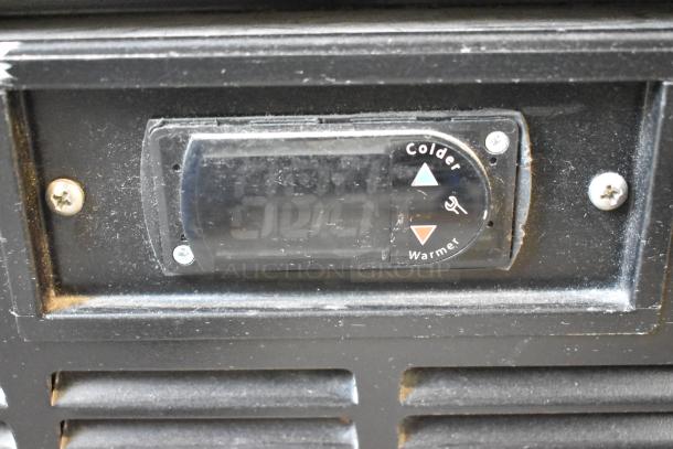 Habco SE12 cooler control panel, showing temperature adjustment options with colder and warmer buttons.