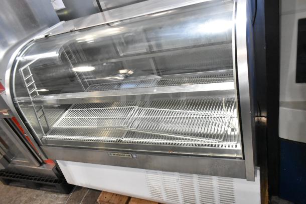 Beverage Air CDR5/1-W-20 deli display case, metal, floor style, glass front, shelving, 115V, 1 phase, new condition.
