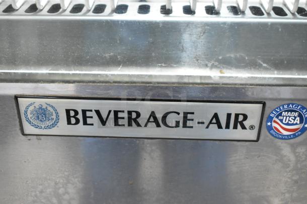 Beverage Air CDR5/1-W-20 metal deli display case, commercial floor style, 115 volts, stainless finish, "Made in USA" label.