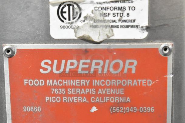 Superior 5186INF Tortilla Cooling Conveyor, commercial floor style, metal body. ETL, NSF certified, 230V, 1 phase.