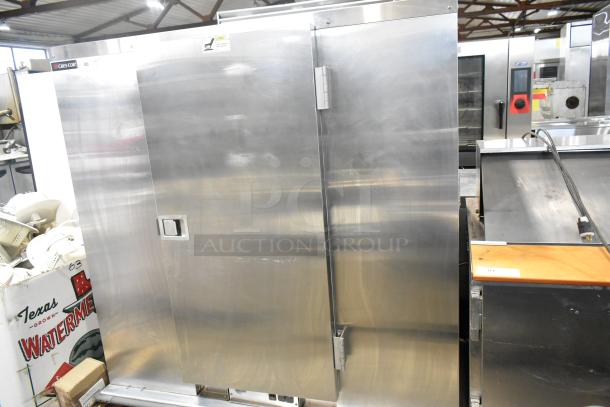 CresCor EB150 Stainless Steel Heated Holding Cabinet, 120 Volts, 1 Phase, visible CresCor label, commercial kitchen condition.