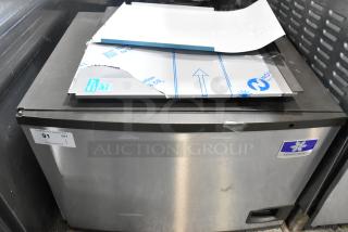 Manitowoc IYT0750A-261 stainless steel commercial ice machine, 715 lb capacity, shown with protective film.