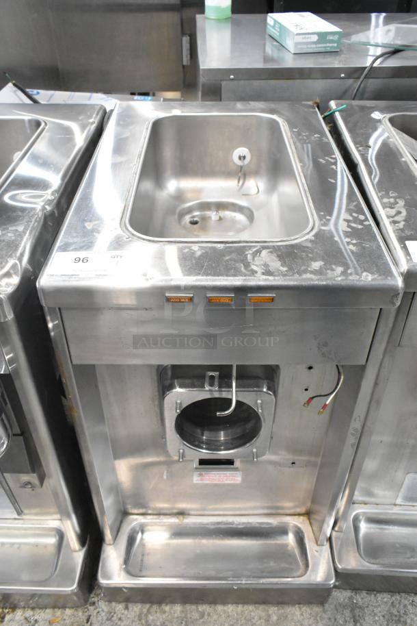 Taylor 340-27 stainless steel commercial frozen beverage machine with drink mixer attachment, air-cooled, countertop model.