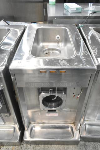 Taylor 340-27 stainless steel commercial frozen beverage machine with drink mixer attachment, air-cooled, countertop model.