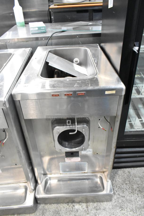 Taylor 340-27 stainless steel commercial countertop frozen beverage machine with drink mixer, air cooled, 208-230V, 1 phase.