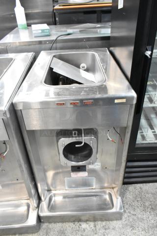 Taylor 340-27 stainless steel commercial countertop frozen beverage machine with drink mixer, air cooled, 208-230V, 1 phase.