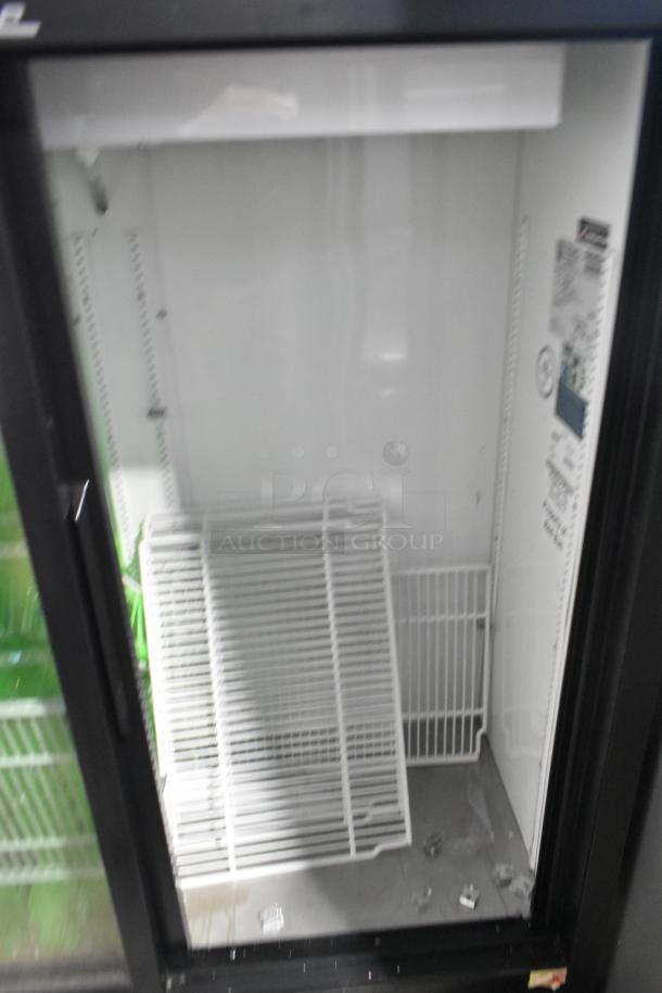 2020 True GDM-41SL-60-HC-LD 2 Door Cooler Merchandiser with poly-coated racks, 115V, 1 phase, clean interior.