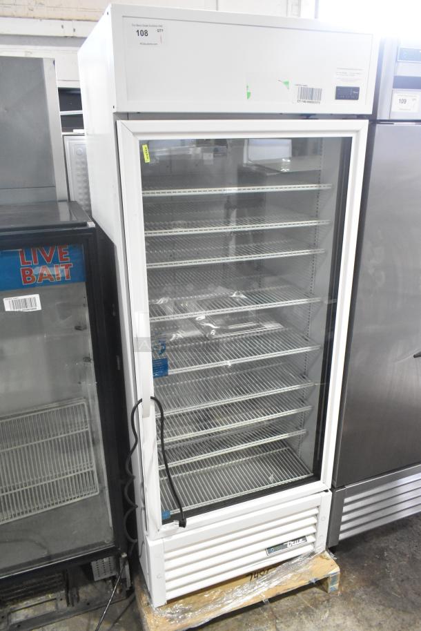 2021 True TSCI-600R-G-PH commercial cooler, single glass door, poly-coated racks, excellent condition, 115V, 1 phase.