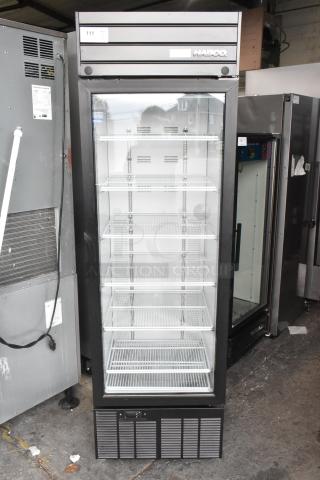 2019 Habco SE18 Metal Commercial Single Door Reach-In Cooler with poly-coated racks, 115 volts, 1 phase.