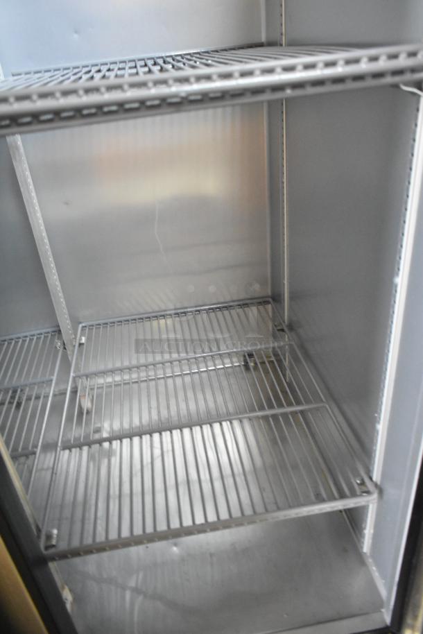 2018 True T-35-HC stainless steel 2-door cooler with poly-coated racks, 115V, 1 phase. Excellent condition.