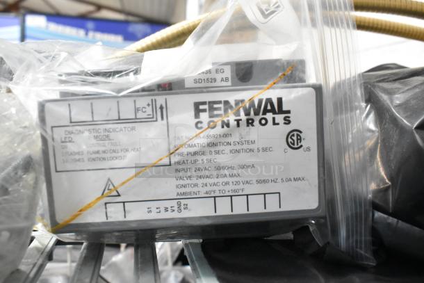 3 items including 600PTDBRKT Regency top bracket, 600PTDBRKTLR Regency lower bracket, Fenwal Control ignition system.