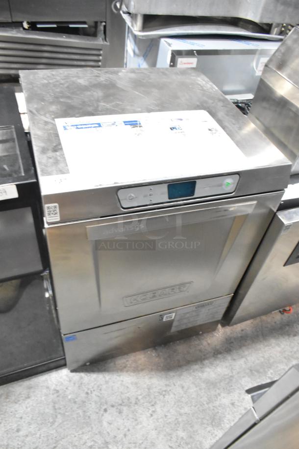 Hobart Advansys stainless steel undercounter dishwasher, commercial-grade, excellent condition, visible control panel and labels.
