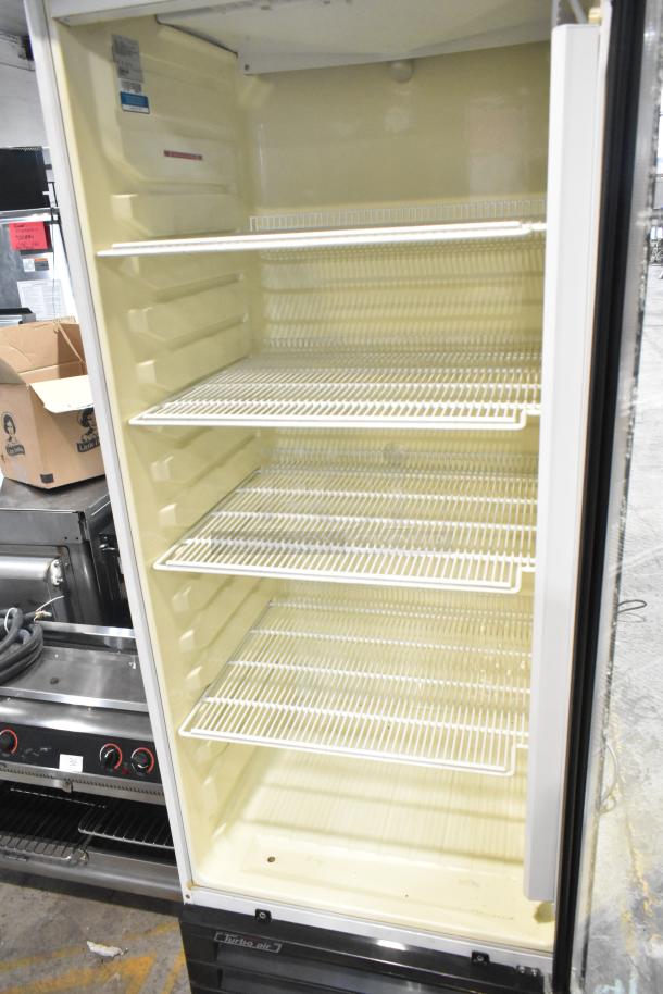 Turbo Air TGM-22RV metal commercial cooler, single glass door, poly-coated racks, 115V, 1 phase, clean condition.