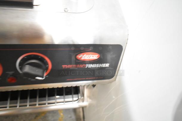Hatco stainless steel electric Thermo Finisher, countertop model, temperature dial, commercial use, intact label.