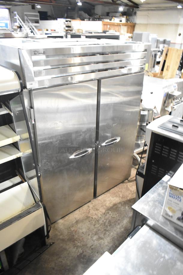 2019 True STA2RRI-2S stainless steel 2-door reach-in cooler, commercial use, 115 volts, 1 phase, excellent condition.