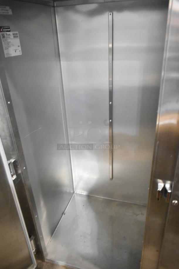 2019 True STA2RRI-2S stainless steel 2 door reach-in cooler, 115 volts, commercial use, excellent condition, interior view.