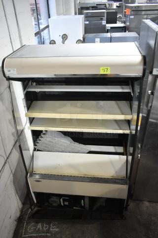Federal RSSM478SC metal commercial reach-in merchandiser, 5-tier shelving, 120/208-240V, 1 phase, visible label "57".