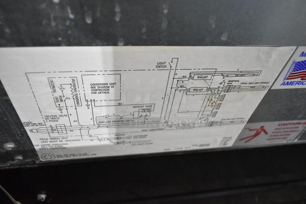 Federal RSSM478SC reach-in merchandiser wiring diagram, shows 120/208-240 volts, 1 phase setup. Includes light switch and ballast details.